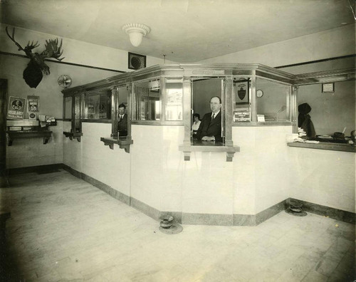 Interior of the First National Bank of Garden Grove