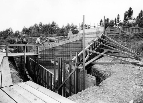 Storm drain construction in Villa Park, Calif. 1935