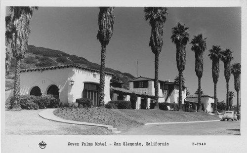 Postcard of the Seven Palms Motel, San Clemente