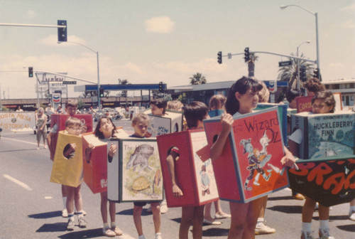 Costa Mesa Library, Walking Book Parade, 1985