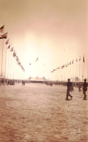 Row of flags at the ++National Boy Scout Jamboree