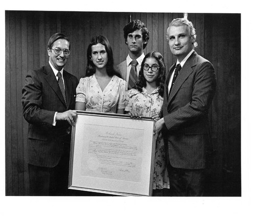 Al Trevino and family with James Lynn during Senate confirmation