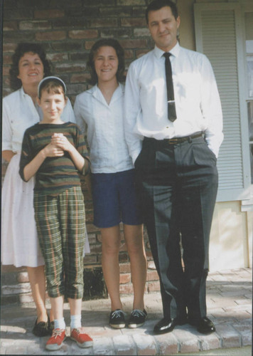 McNeil family at new home in Huntington Beach, 1961