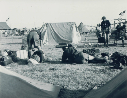 Scouts with gear at National Boy Scout Jamboree