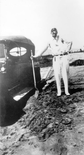 Myford Irvine in a rut on the Irvine Ranch