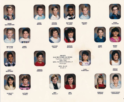 Swain Elementary School 1989-1990 Mrs. Blue Grade 3