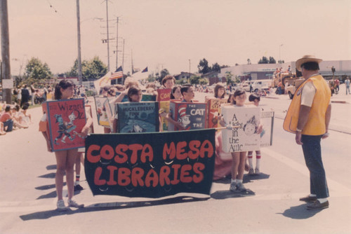 Costa Mesa Library, Walking Book Parade, 1985