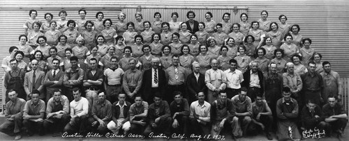 All employees of the Tustin Hills Citrus Association, August 18, 1937