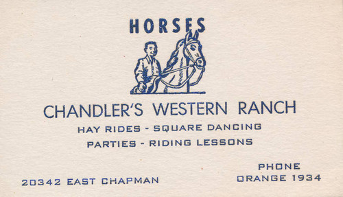 Chandler Ranch business card