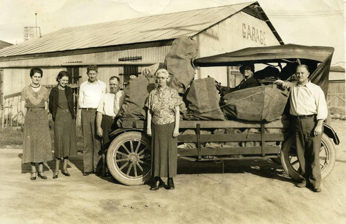 Garden Grove post office staff with Christmas mail