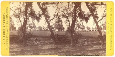 Farmington: "At S. Dunham's, Farmington, Cal."