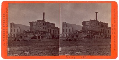 Stockton: "Sperry Stk.," (Sperry Mill after fire, 1882.)