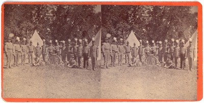 Stockton: (Stockton Guard. Posed group in front of tent.)