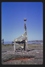 AUG71P7-4: giraffe sculpture, Emeryville