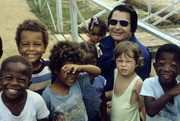 Peoples Temple Children with Jim Jones, Jonestown, Guyana