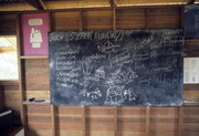 Blackboard in Schoolroom, Jonestown, Guyana