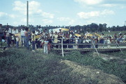 Welcoming Committee on Bridge Between Residential and Administrative Areas, Jonestown, Guyana