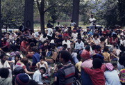 Peoples Temple Members Resting on Bus Trip, Possibly in Philadelphia, Pennsylvania