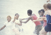 Young Members of Peoples Temple at The Beach, Location Unknown