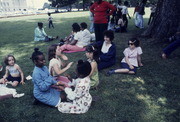 Peoples Temple Members and Children Resting on Bus Trip, Washington, D.C