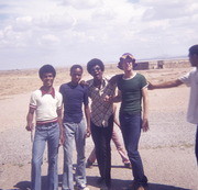 Peoples Temple Members at Rest Stop, Possibly Buttonwillow, California, on Bus Trip