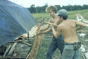 Wesley Breidenbach (Left) and Donny Casanova Working, Jonestown, Guyana