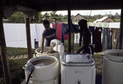 Peoples Temple Members Doing Laundry, Jonestown, Guyana