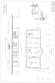 [Drawings of the Southern Pacific Railroad passenger station at Roseville]