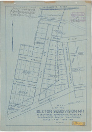 Map of the Isleton Subdivision No. 1, Part 1 of 2