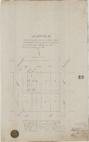 Diagram Showing Survey of the E 1/2 of Lot 1 in the Block M and N, 27th and 28th Streets in the City of Sacramento