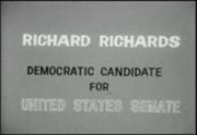 Politics 1962: Richard Richards, Democratic candidate for US Senate