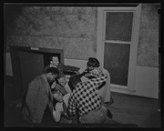 Rehearsal for stage play, "Stevedore," California Labor School