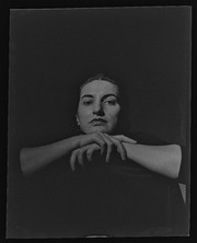 Portrait of Lillian Caldwell resting head on hands, California Labor School