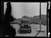 Men in Labor Day Parade truck with sign, "I've Been Taft-Hartleyized," San Francisco, Calif., California Labor School