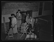 Rehearsal for stage play, "Stevedore," California Labor School