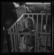 Baby in crib, California Labor School