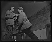 Rehearsal for stage play, "Stevedore," California Labor School