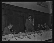 Carlton Goodlett speaking at W. E. B. DuBois Banquet, California Labor School