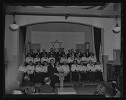 Jewish chorus and audience, California Labor School