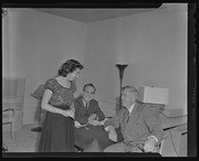 Henry Wallace and unidentified woman and man, California Labor School