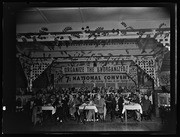 People sitting at tables at FTA 7th National Convention, California Labor School