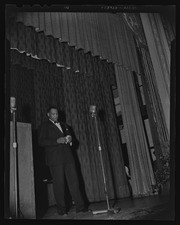 Paul Robeson at the microphone, California Labor School