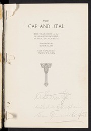 Cap and Seal: San Francisco General Hospital Nursing School Yearbook, 1926