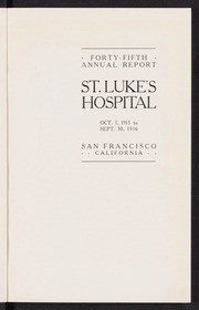 Forty-fifth St. Luke's Hospital annual report (San Francisco, Calif.)