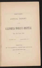 Twenty-fourth Annual report of the California Woman's Hospital