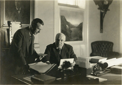 William Ray Johnson with Franklin L. Lane, 26th Secretary of the Interior