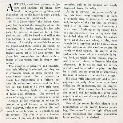 Clipping, November 1, 1909 Edison Kinetogram — Calisphere