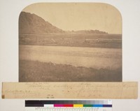 [Rancho San Antonio: El Cerrito Hill at left, house on smaller hill at right.]