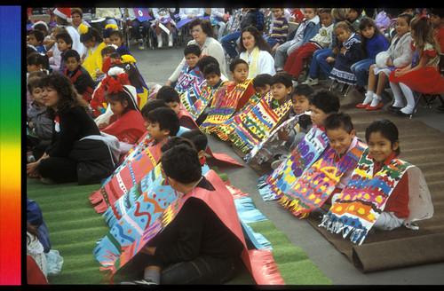 Children Wearing Paper Sarapes