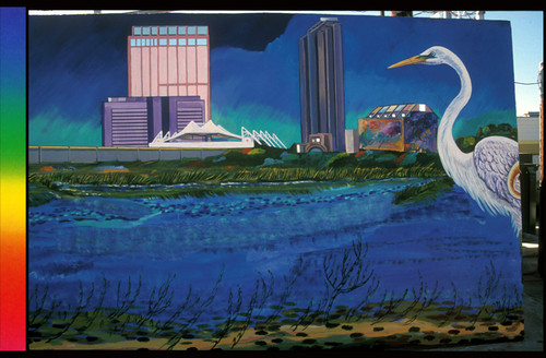 Santa Fe Railroad and Waterfront Industries Mural (detail)